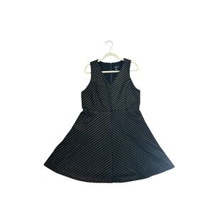 Mossimo Black and Gold Striped Sleeveless Dress